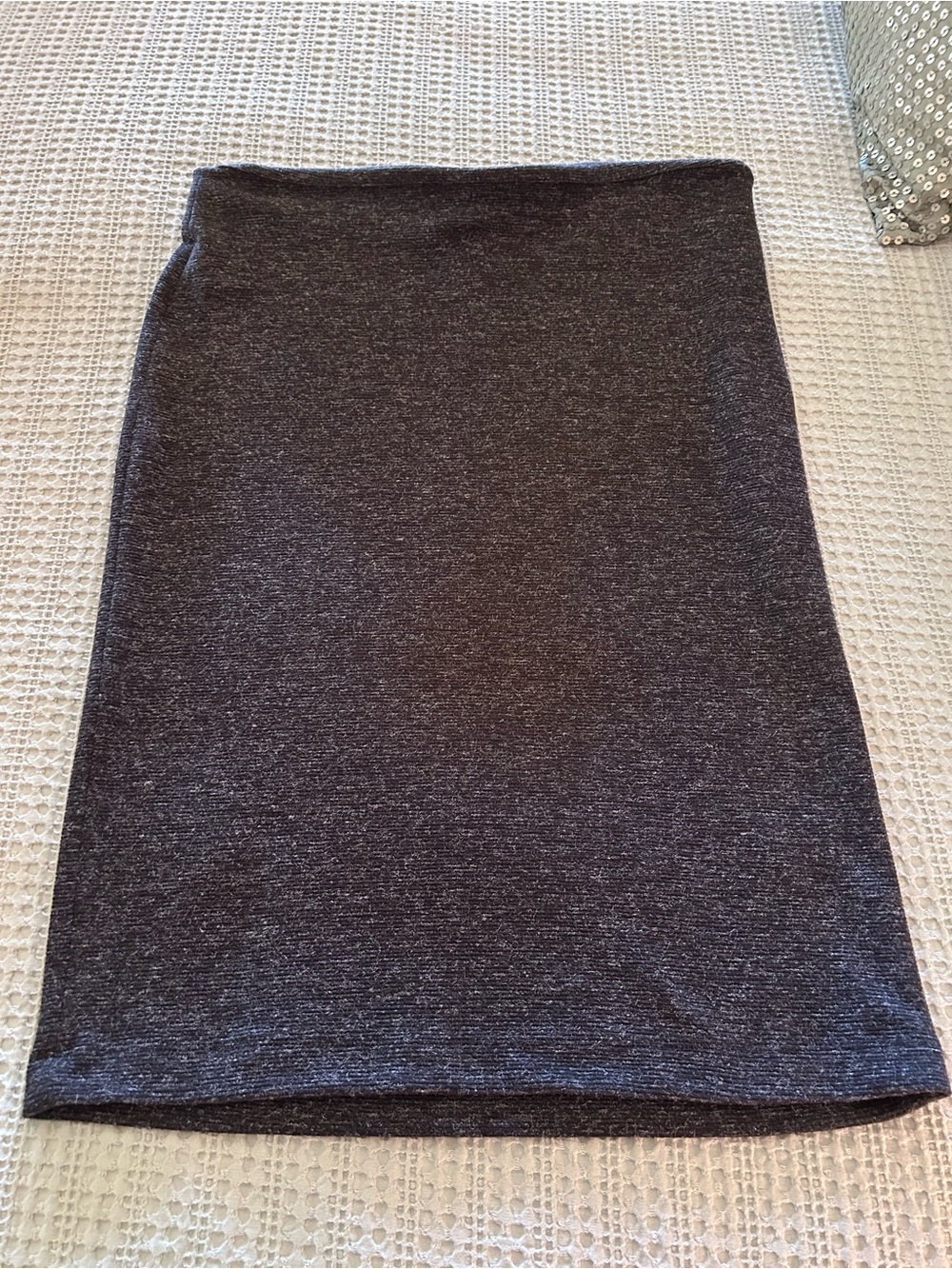 Calvin Klein Charcoal Gray Knit Pencil Skirt Sz L